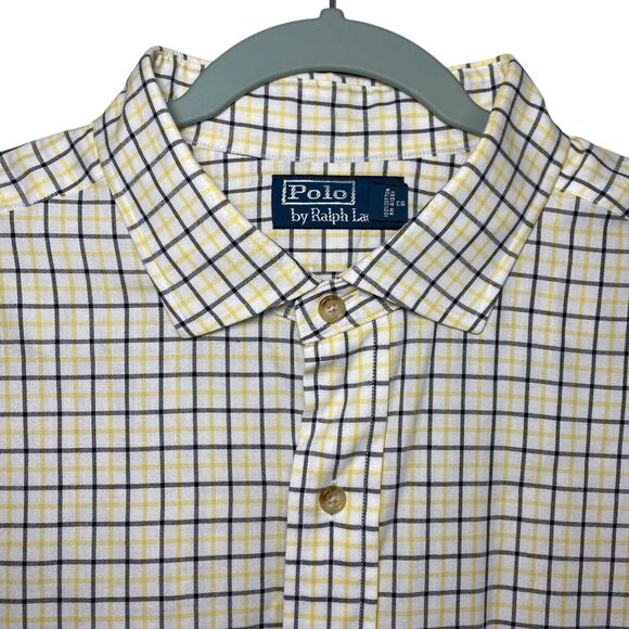 Polo Ralph Lauren Shirt Mens XL Tattersall Button Up Plaid Long Sleeve Preppy - Picture 1 of 11